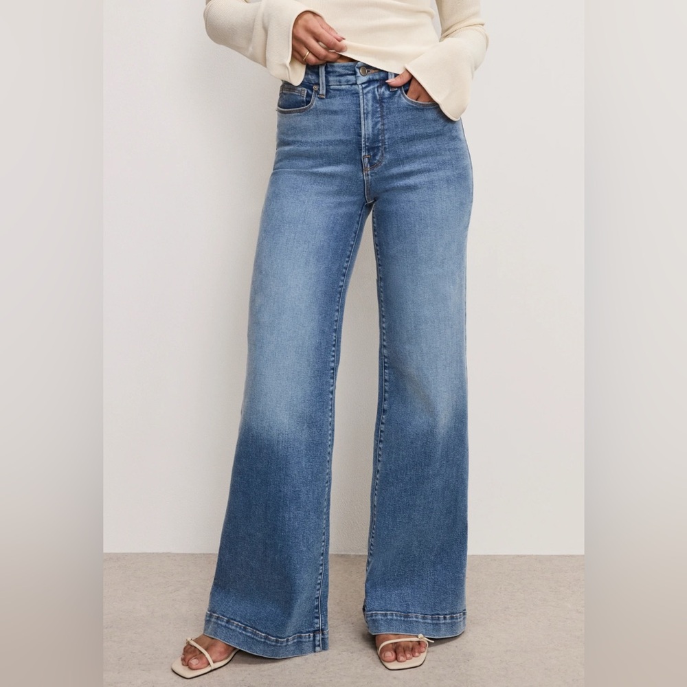 Petite Plus Good Waist Palazzo Compression Jeans - 18 Petite